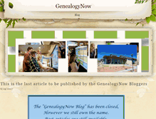 Tablet Screenshot of genealogynow.org